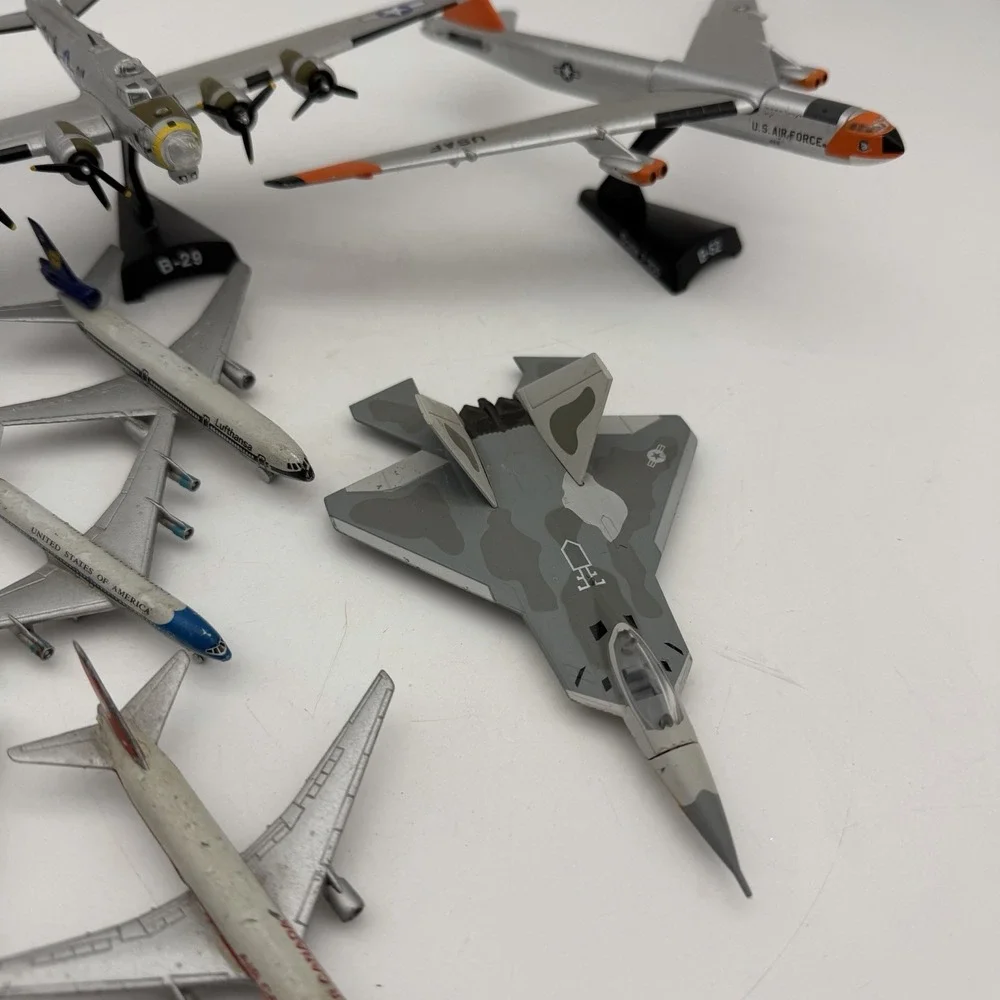 Lot Of 10 Scale Model Diecast Metal Airplanes